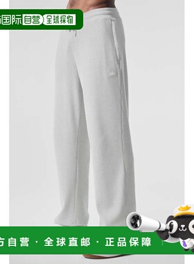 香港直邮alo yoga 华夫格系带直筒宽松针织运动裤 男款m5213r