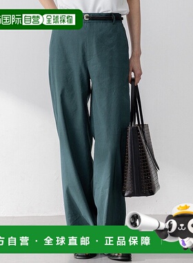 日本直邮23区 亚麻粘胶弹力阔腿裤 [234613EW16631]休闲裤