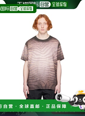 1h可退 香港直邮潮奢 Balmain 巴尔曼 男士 灰色 Zebra T 恤 AH1E