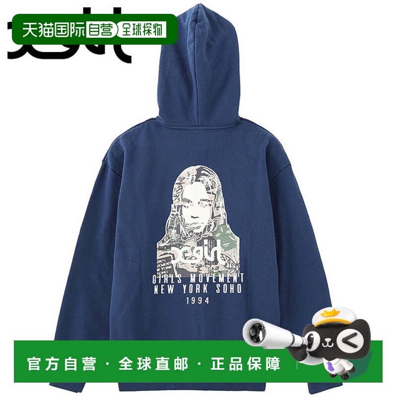 日本直邮X-girl 大学迷彩图案拉链连帽衫 [105254012031 FW25SPOT