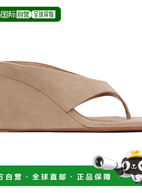 1h可退 香港直邮潮奢 alaia 女士 灰色 Cube 夹趾凉鞋 AA3M105C0H