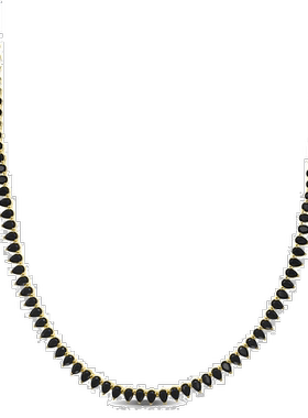 自营 mimi & max50 1/2 CT TGW Created 黑色尖晶石网球项链镀黄