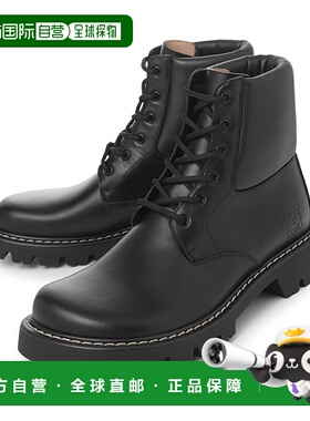 日本直邮LOEWE 系带靴 踝靴 黑色 男士 大码可选 m816285xbs 1100