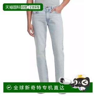 美国直邮 JEANS GUESS 浅色潮牌显瘦外穿 男士 直筒浅洗牛仔裤
