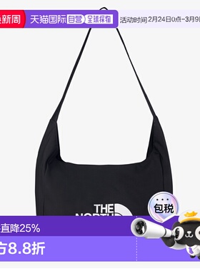 韩国直邮THE NORTH FACE北面大Logo黑色单肩包男女情侣款NN2PR21J