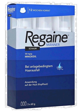 欧洲直邮德国倍健Regaine男士米诺地尔5%脱发生发泡沫3瓶*60ml