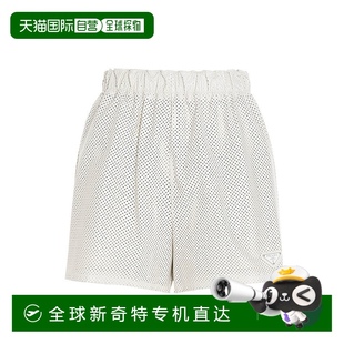 AW2021 香港直郵PRADA 525081YI1F0009 白色 女士短褲 Perforated