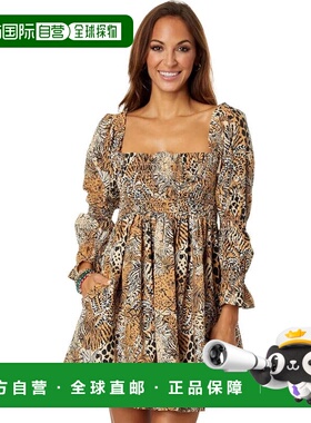 自营Lilly Pulitzer Beyonca Dress Womens Multi Smocked Pleate