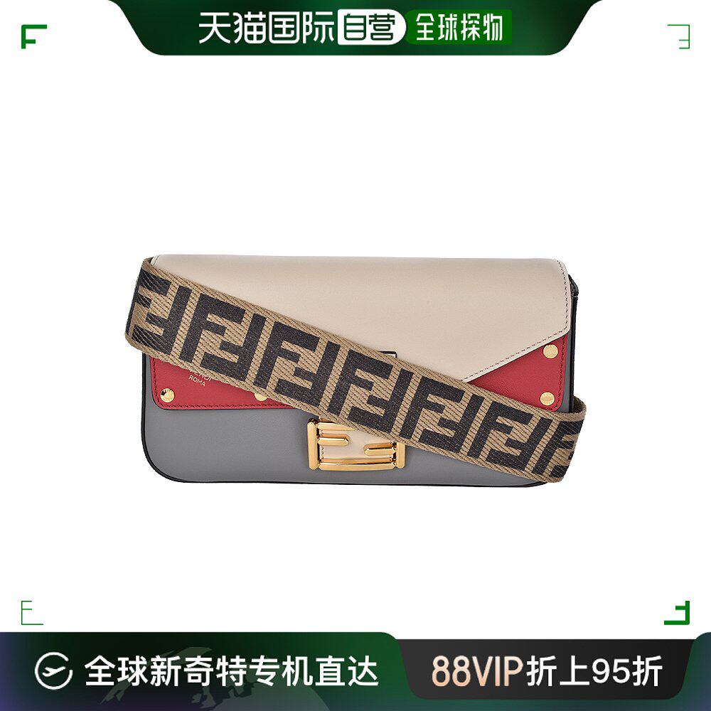 香港直邮fendi 芬迪/女士时尚拼接小怪兽胸包单肩斜挎包8br600a6c