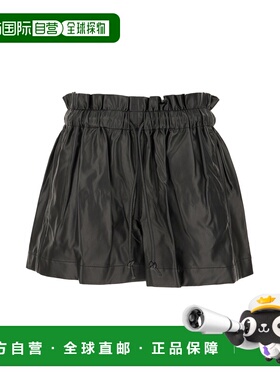 香港直邮潮奢 ISABEL MARANT 女士 synthetic 黑色皮革短裤 26PSH