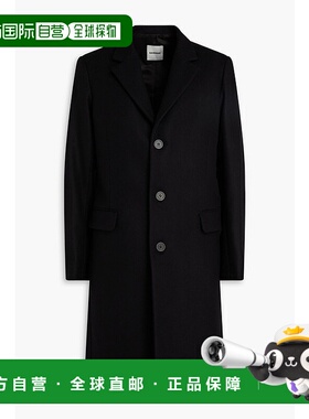 1h可退 香港直邮Sandro 男士 羊毛混纺毛毡大衣 SHPMA00348NOIR
