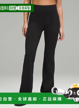 韩国直邮lululemon Groove HR 喇叭口袋长裤 30 *亚洲 - 黑色瑜伽
