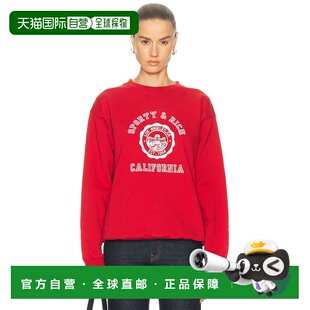 1h可退 香港直邮SPORTY & RICH 女士 California 徽标圆领运动衫