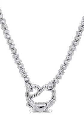 自营 925 纯银 Mimi & Max Heart Clasp Charm 球链项链 - 20 英