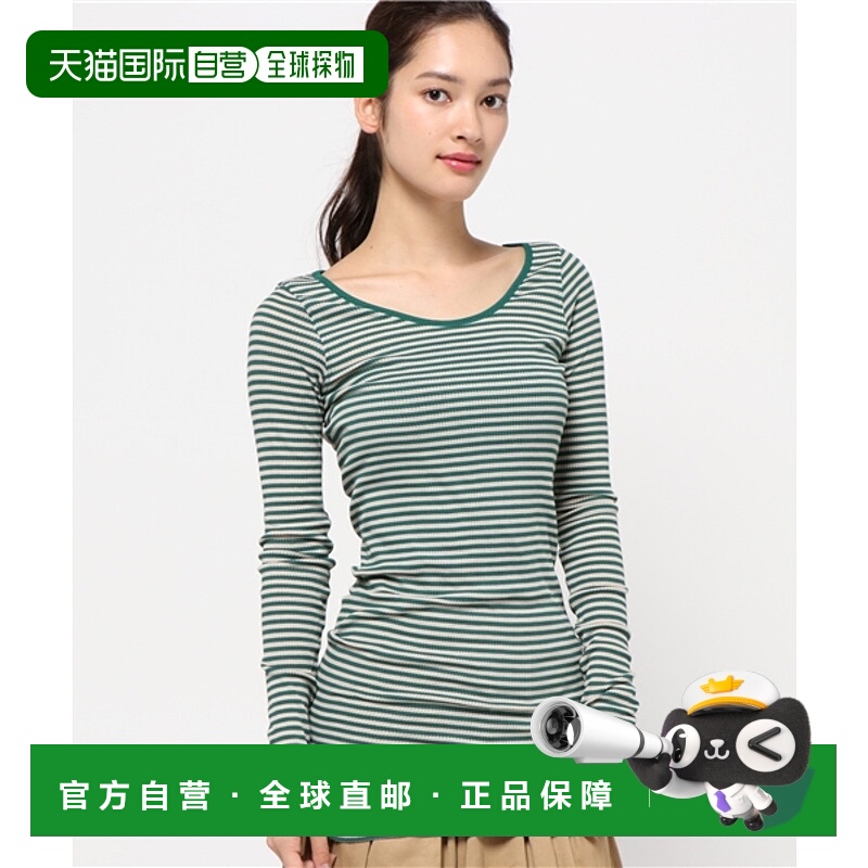 1h可退 日本直邮RNA-N 女士长款条纹T恤 舒适贴身 适合各种搭配