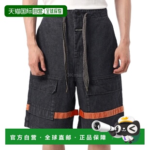韩国直邮KAPITAL 14盎司黑色牛仔布 NOUVELLE Shuttle 短裤加工(