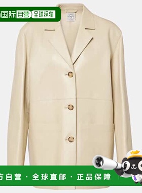 香港直邮TOT&Ecirc;ME 女士 皮革夹克 beige米色 舒适时尚皮衣