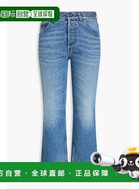 香港直邮Chloe 蔻依 女士 褪色设计高腰小喇叭牛仔裤 C23ADP01150