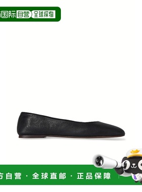 1h可退 香港直邮The Row 女士 方形芭蕾平底鞋 F1598SL3 black黑