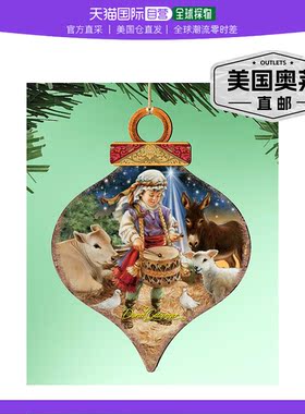 Designocracy 小鼓手男孩木饰品 2 件套 Dona Gelsinger 假日 -