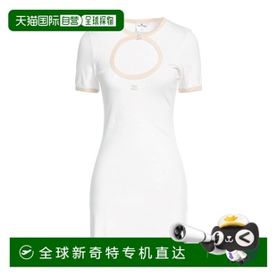 香港直邮潮奢 女士 1h可退 Courreges 舒适 紧身连衣裙 white白色