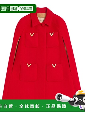 香港直邮VALENTINO 女士外套 BCG4T55KJ257 SS2026 红色 双层斗篷
