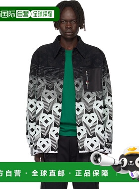 1h可退 香港直邮Casablanca 男士 黑色 & 绿色 Gradient Monogram