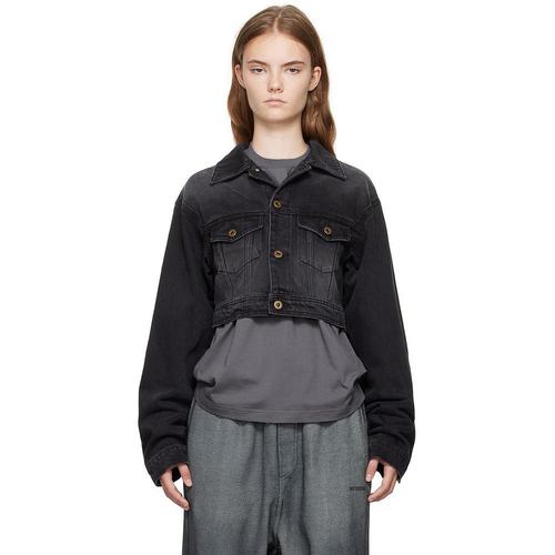 美国直邮we11done女士外套牛仔短款直筒型时尚舒适 休闲女装上衣