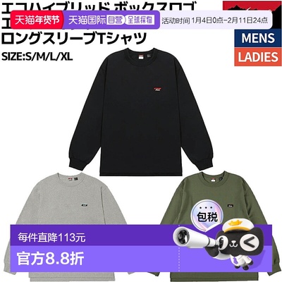 日本直邮NANGA 生态混合盒状标志刺绣长袖T恤男女通用休闲长袖简N