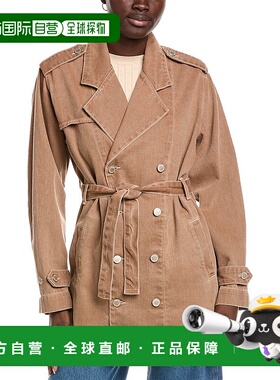 自营Triarchy Nicola Cropped Trench Coat - brown 美国奥莱直发