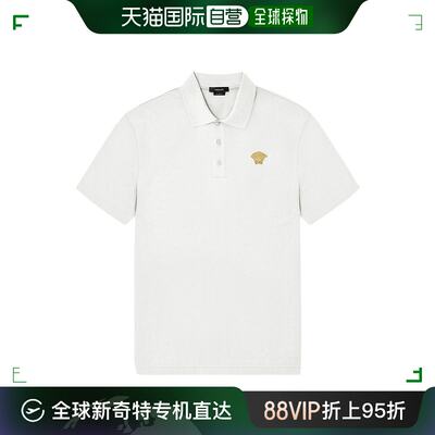 香港直邮VERSACE 男士白色POLO衫 A87427-A237141-2W110