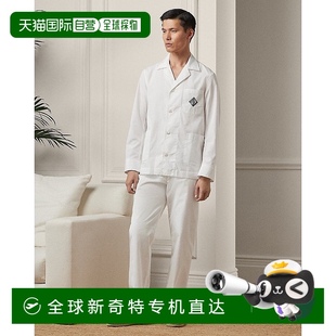歐洲直郵RALPH Label字母棉質睡衣 Purple LAUREN拉夫勞倫