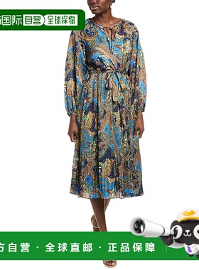 自营 T Tahari Midi连衣裙-蓝色 美国奥莱直发