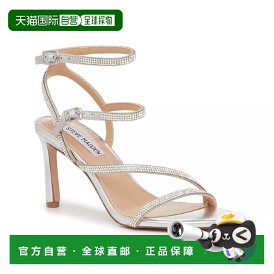 自营Steve Madden Graycen Strappy Women's Silver Rhinestone D