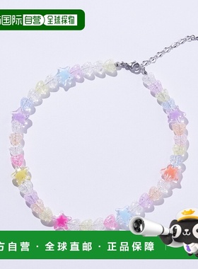 1h可退 日本直邮Poly Jam 多彩心形星星图案珠链项链 IFPBG244001