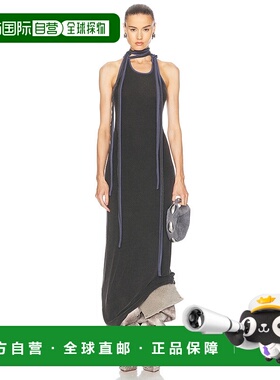 香港直邮Y PROJECT 女士 多围巾领坦克长款连衣裙 104DR010