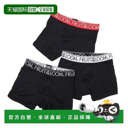 日本直邮FRUIT OF THE LOOM 男士内裤 品牌 内衣 3件装 简约 纯色