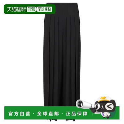 自营alberta ferrettiWide-Leg High-Waisted Trousers - black