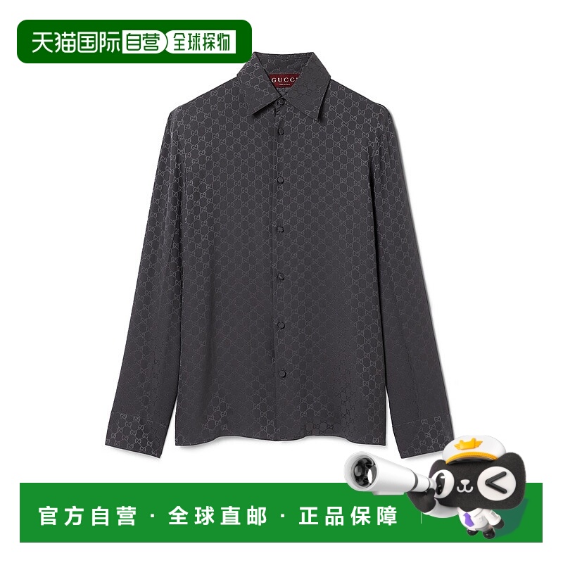 欧洲直邮GUCCI 古驰 25秋冬 847034 ZATF9 1504 男士 长袖衬衫 GG