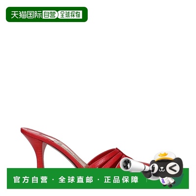 自营Paris Texas Leather Stiletto Heels Women's Sandals - red