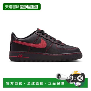 自营Grade School Nike Air Force 1 Lv8_Black/University Red-B