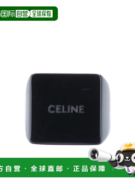 香港直邮CELINE 男士戒指 460DO6PLX1BLA SS2023 黑色 徽标戒指