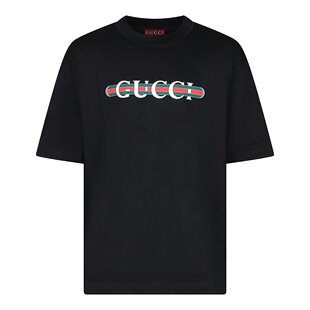 男士 黑色 T恤 印花短袖 784361XJGTE1152 GUCCI