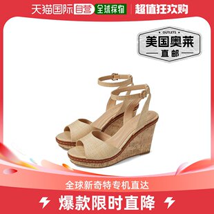 laundry女式 自然色 自然色草编坡跟凉鞋 chinese 美国奥莱