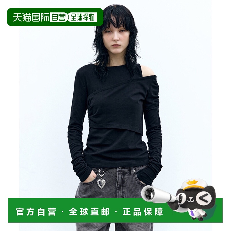 韩国直邮INSILENCE女款设计师新款秋冬高级简约时尚T恤IW2D4TO11B