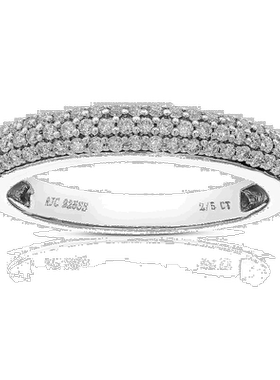 自营vir jewels2/5 克拉 61 颗宝石圆形切割实验室培育钻石结婚戒