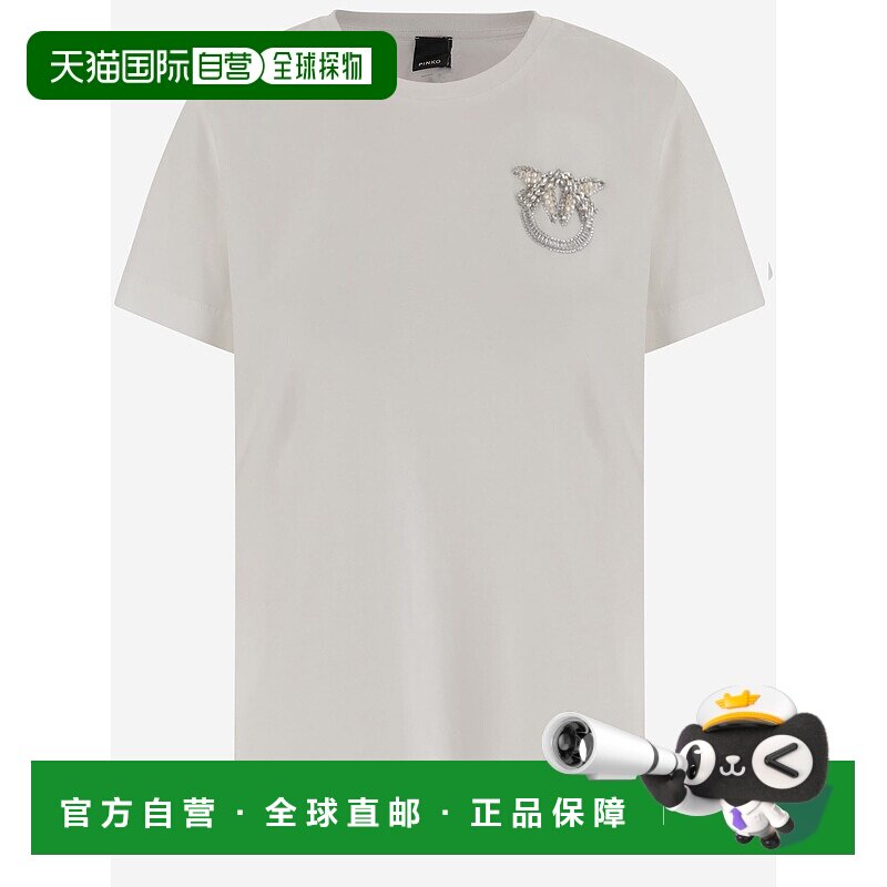 香港直邮PINKO 女士T恤 103320A2RNZ05 AW2025 白色 T-shirt with
