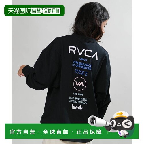 日本直邮RVCA 女士 长袖T恤 后背大印花设计 BG04【付后1h可退】