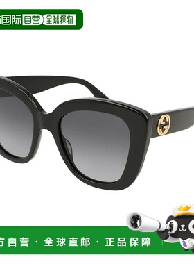 香港直邮GUCCI 女士太阳镜 GG0327S001 CO 黑色 Acetate cat eye