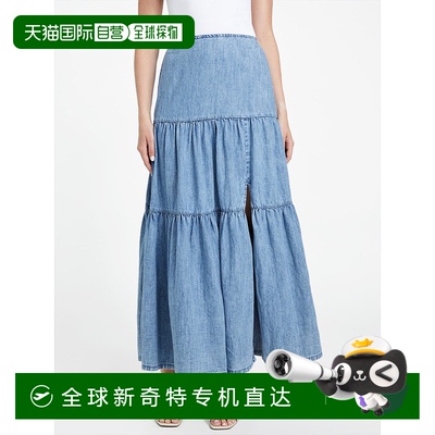 自营 guessGloria Denim Maxi短裙-轻洗 美国奥莱直发